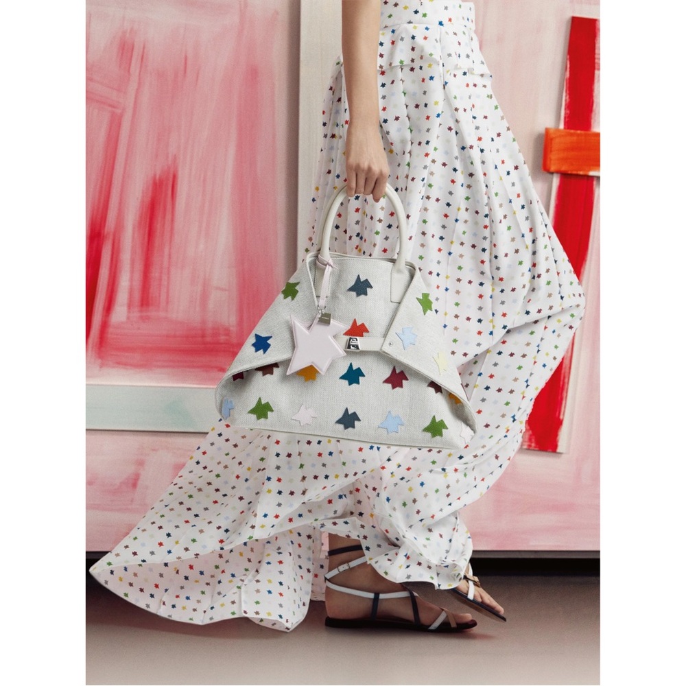 Akris Kinderstern Star Silk Maxi Skirt Rainbow White Imi Knoebel Geo 4